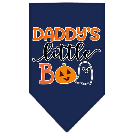 MIRAGE PET PRODUCTS Daddys Little Boo Screen Print BandanaNavy Blue Small 66-431 SMNB